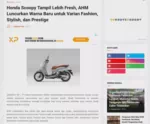 Honda Scoopy Tampil Lebih Fresh, AHM Luncurkan Warna Baru untuk Varian Fashion, Stylish, dan Prestige