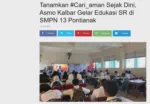 Tanamkan #Cari_aman Sejak Dini, Asmo Kalbar Gelar Edukasi SR di SMPN 13 Pontianak