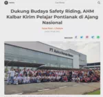 Dukung Budaya Safety Riding, AHM Kalbar Kirim Pelajar Pontianak di Ajang Nasional