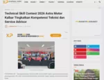 Technical Skill Contest 2026 Astra Motor Kalbar Tingkatkan Kompetensi Teknisi dan Service Advisor