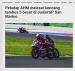 Pebalap AHM melesat kencang tembus 5 besar di JuniorGP San Marino