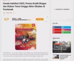 Honda Halofest 2025, Promo Kredit Ringan dan Diskon Tenor hingga Akhir Oktober di Pontianak
