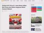 Sambut HUT RI ke-81, Astra Motor Kalbar Beri Promo dan Diskon Angsuran Motor Honda di Melawi