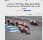 Abimanyu Bintang Sapu Bersih Dua Kemenangan di Thailand Talent Cup 2026