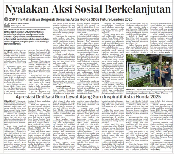 Apresiasi Dedikasi Guru Lewat Ajang Guru Inspiratif Astra Honda 2025
