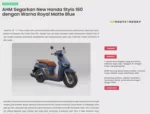 AHM Segarkan New Honda Stylo 160 dengan Warna Royal Matte Blue