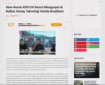 New Honda ADV160 Resmi Mengaspal di Kalbar, Usung Teknologi Honda RoadSync