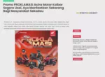 Promo PROKLAMASI Astra Motor Kalbar Segera Usai, Ayo Manfaatkan Sekarang Bagi Masyarakat Sekadau