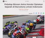 Pebalap Binaan Astra Honda Ciptakan Sejarah di Barcelona untuk Indonesia