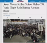 Astra Motor Kalbar Sukses Gelar CSR Vario Night Ride Bareng Ratusan Biker