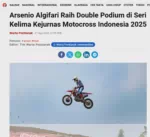 Arsenio Algifari Raih Double Podium di Seri Kelima Kejurnas Motocross Indonesia 2025