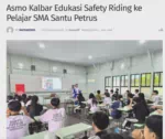 Asmo Kalbar Edukasi Safety Riding ke Pelajar SMA Santu Petrus