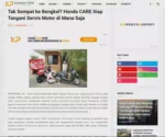 Tak Sempat ke Bengkel? Honda CARE Siap Tangani Servis Motor di Mana Saja
