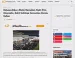 Ratusan Bikers Matic Ramaikan Night Ride Cinematic, Bukti Solidnya Komunitas Honda Kalbar