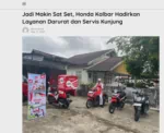 Jadi Makin Sat Set, Honda Kalbar Hadirkan Layanan Darurat dan Servis Kunjung
