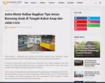 Astra Motor Kalbar Bagikan Tips Aman Bonceng Anak di Tengah Kabut Asap dan Jalan Licin