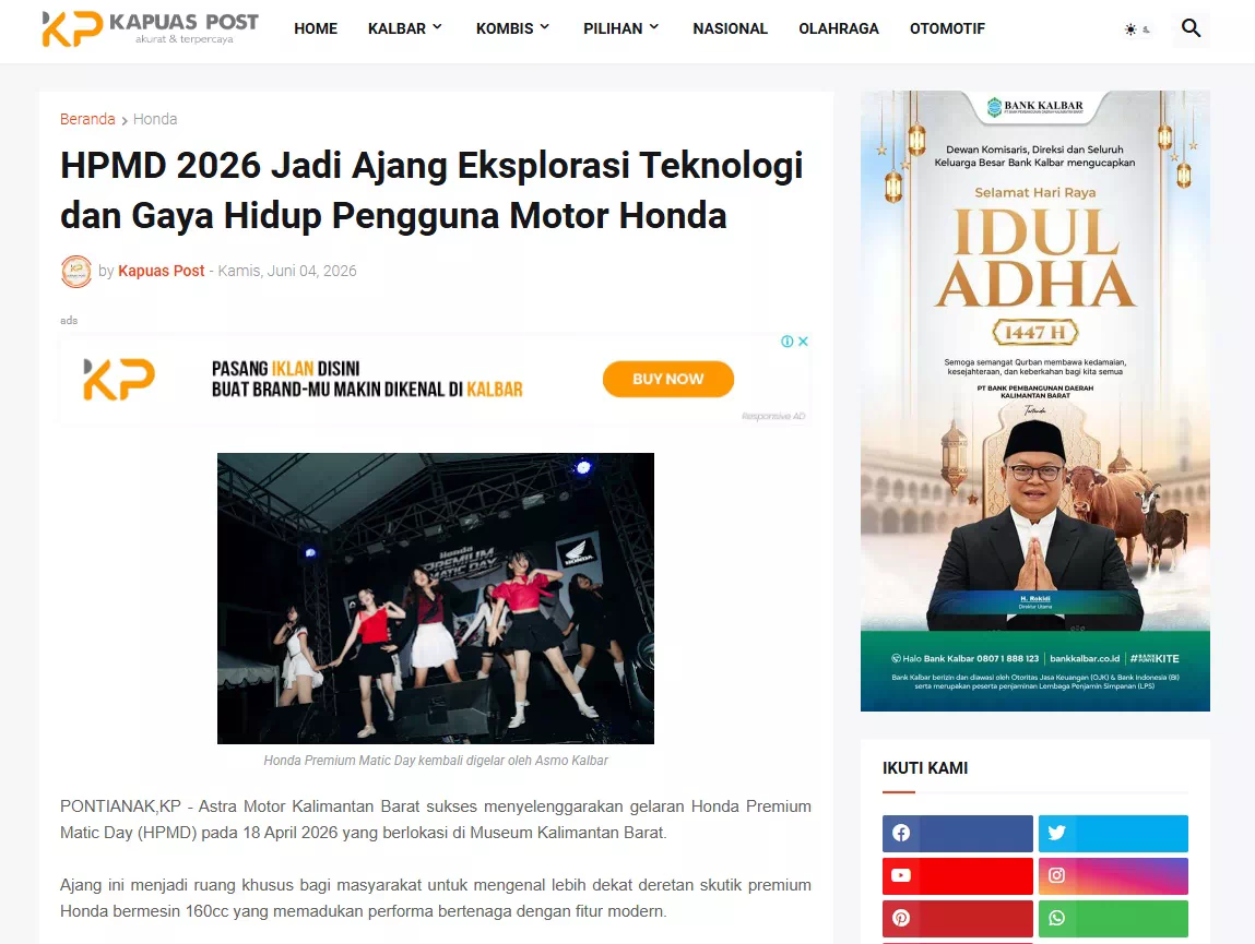 HPMD 2026 Jadi Ajang Eksplorasi Teknologi dan Gaya Hidup Pengguna Motor Honda