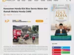 Konsumen Honda Kini Bisa Servis Motor dari Rumah Melalui Honda CARE