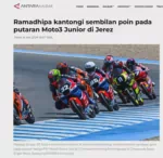 Ramadhipa kantongi sembilan poin pada putaran Moto3 Junior di Jerez