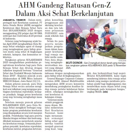 AHM Gandeng Ratusan Gen-Z Dalam Aksi Sehat Berkelanjutan