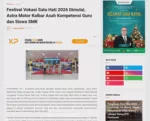 Festival Vokasi Satu Hati 2026 Dimulai, Astra Motor Kalbar Asah Kompetensi Guru dan Siswa SMK