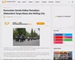 Komunitas Honda Kalbar Ramaikan Silaturahmi Tanpa Batas dan Rolling City
