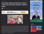 Astra Motor Kalbar Kembali Gelar Festival Vokasi Satu Hati 2026, Libatkan 16 SMK se-Kalbar