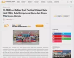 16 SMK se-Kalbar Ikuti Festival Vokasi Satu Hati 2026, Adu Kompetensi Guru dan Siswa TSM Astra Honda