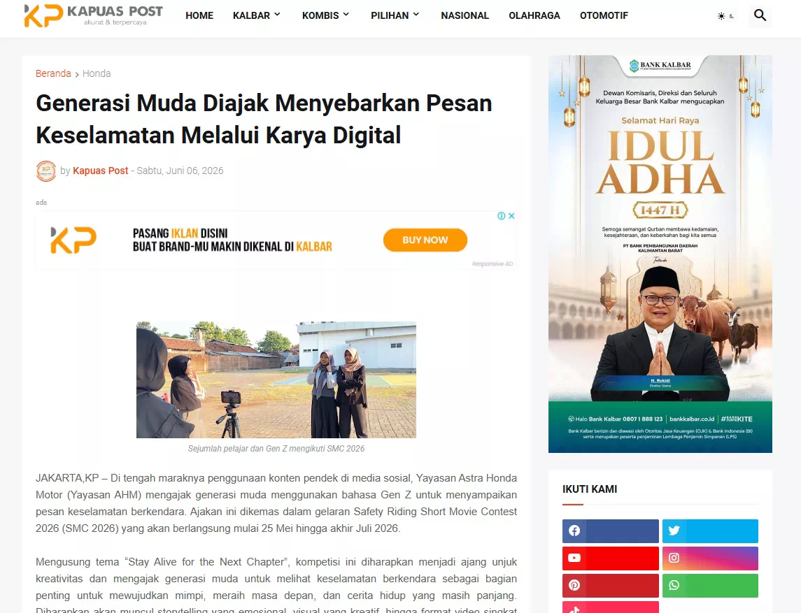 Generasi Muda Diajak Menyebarkan Pesan Keselamatan Melalui Karya Digital
