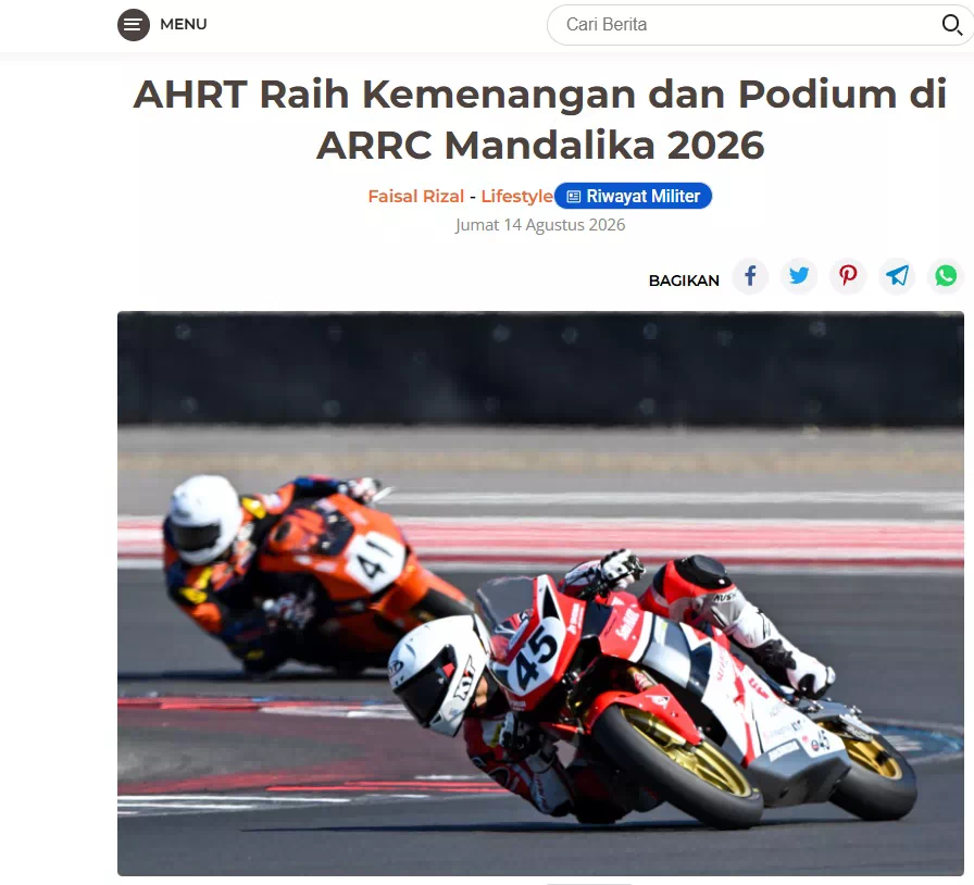 AHRT Raih Kemenangan dan Podium di ARRC Mandalika 2026