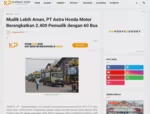 Mudik Lebih Aman, PT Astra Honda Motor Berangkatkan 2.400 Pemudik dengan 60 Bus