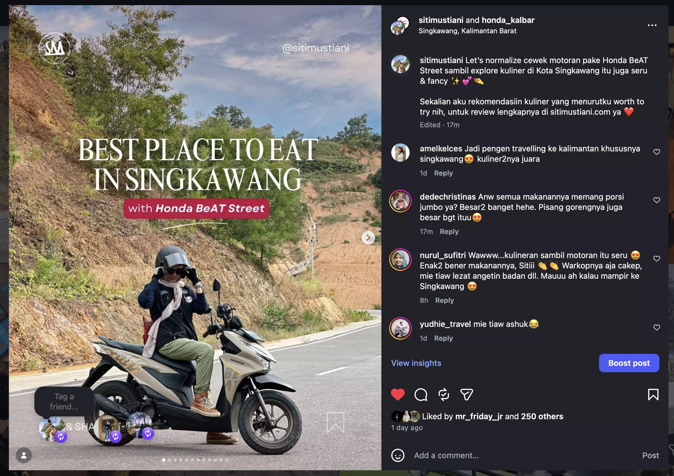 Best Place to Eat in Singkawang, Let's Explore with Honda BeAT Street