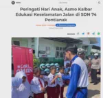 Peringati Hari Anak, Asmo Kalbar Edukasi Keselamatan Jalan di SDN 74 Pontianak