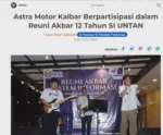 Astra Motor Kalbar Berpartisipasi dalam Reuni Akbar 12 Tahun SI UNTAN