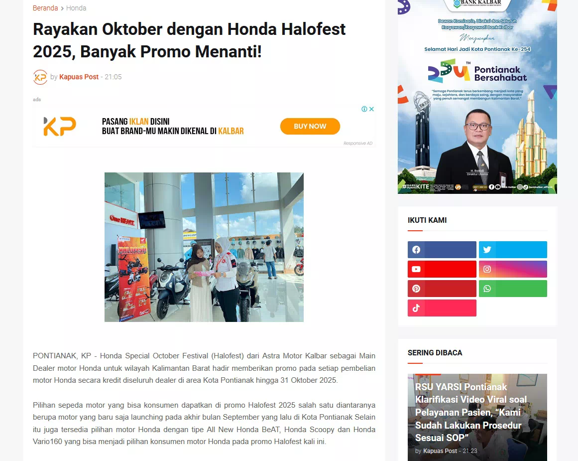 Rayakan Oktober dengan Honda Halofest 2025, Banyak Promo Menanti!