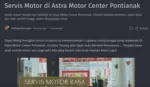 Servis Motor di Astra Motor Center Pontianak