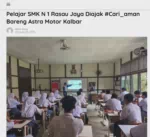 Pelajar SMK N 1 Rasau Jaya Diajak #Cari_aman Bareng Astra Motor Kalbar