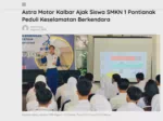 Astra Motor Kalbar Ajak Siswa SMKN 1 Pontianak Peduli Keselamatan Berkendara