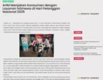 AHM Manjakan Konsumen dengan Layanan Istimewa di Hari Pelanggan Nasional 2025