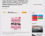 Segera Berakhir, Program ROMANSA Asmo Kalbar Tawarkan DP Ringan dan Angsuran Fleksibel Bagi Konsumen Setia di Mempawah