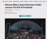 Ratusan Bikers Supra Nusantara Hadiri Jamnas FSI XVII di Pontianak