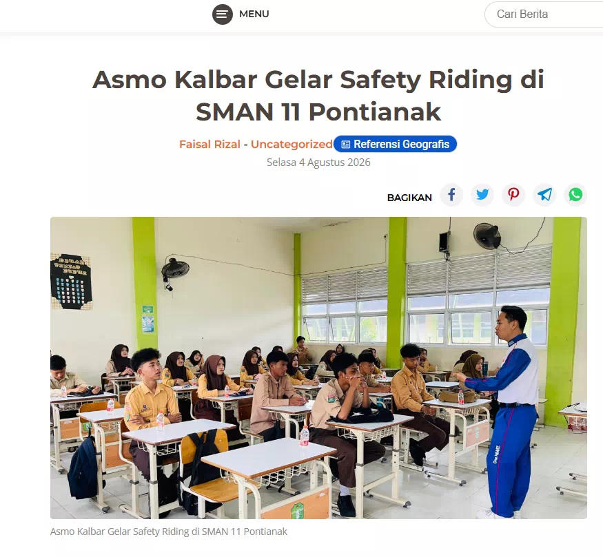 Asmo Kalbar Gelar Safety Riding di SMAN 11 Pontianak