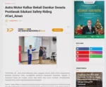 Astra Motor Kalbar Bekali Damkar Swasta Pontianak Edukasi Safety Riding #Cari_Aman