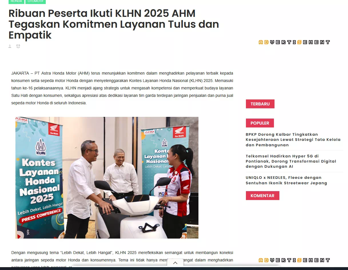 Ribuan Peserta Ikuti KLHN 2025 AHM Tegaskan Komitmen Layanan Tulus dan Empatik