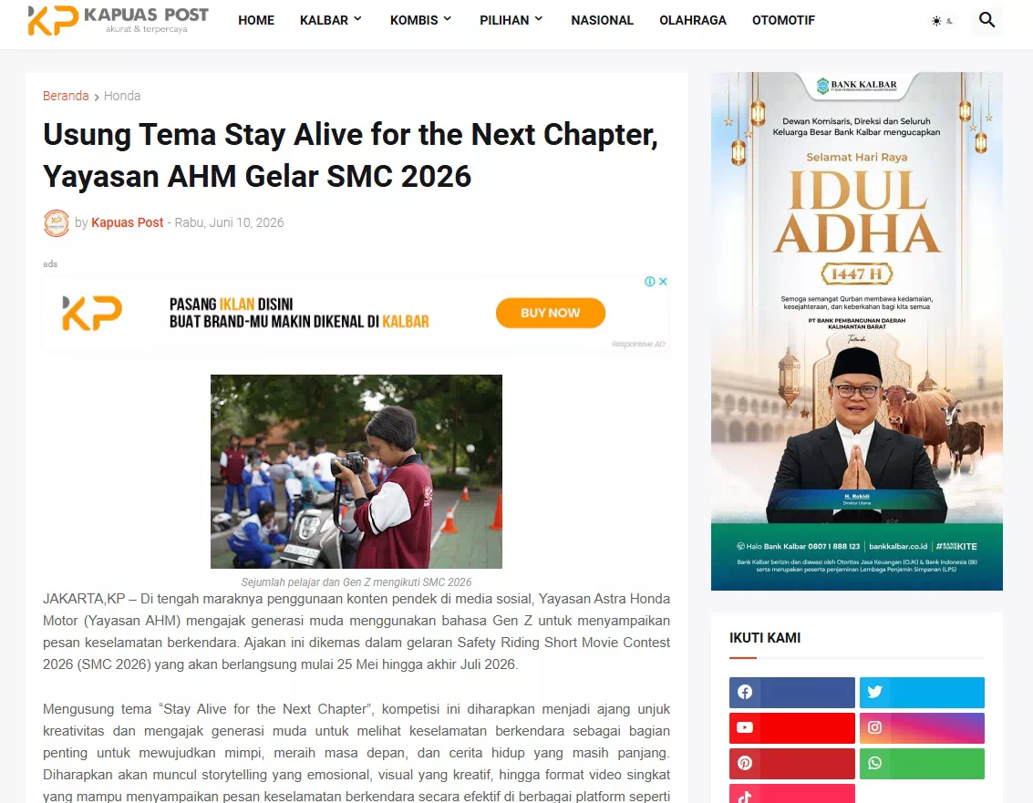 Usung Tema Stay Alive for the Next Chapter, Yayasan AHM Gelar SMC 2026
