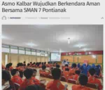 Asmo Kalbar Wujudkan Berkendara Aman Bersama SMAN 7 Pontianak