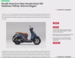 Skutik Premium New Honda Stylo 160 Hadirkan Pilihan Warna Elegan