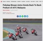 Pebalap Binaan Astra Honda Back To Back Podium di IATC Malaysia