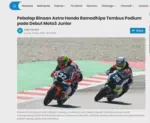 Pebalap Binaan Astra Honda Ramadhipa Tembus Podium pada Debut Moto3 Junior