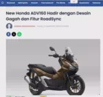 New Honda ADV160 Hadir dengan Desain Gagah dan Fitur RoadSync